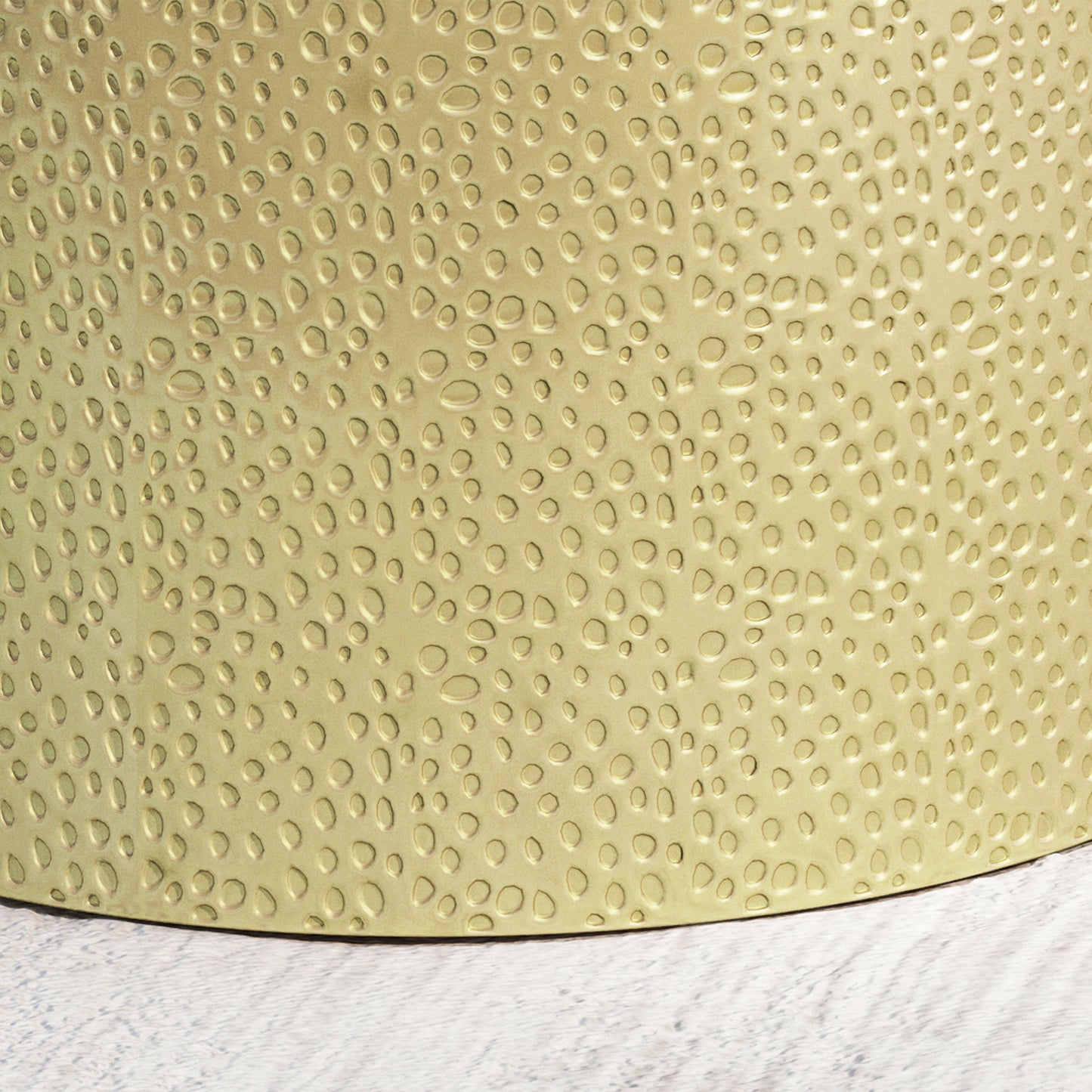 Side Table With Cylindrical Shape And Convenient Table Lip (Set of 2) - Gold