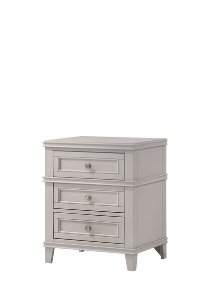 3 Drawer Nightstand With USB - Gray