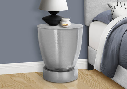 Drum Accent Side Table, Contemporary & Modern - Chrome