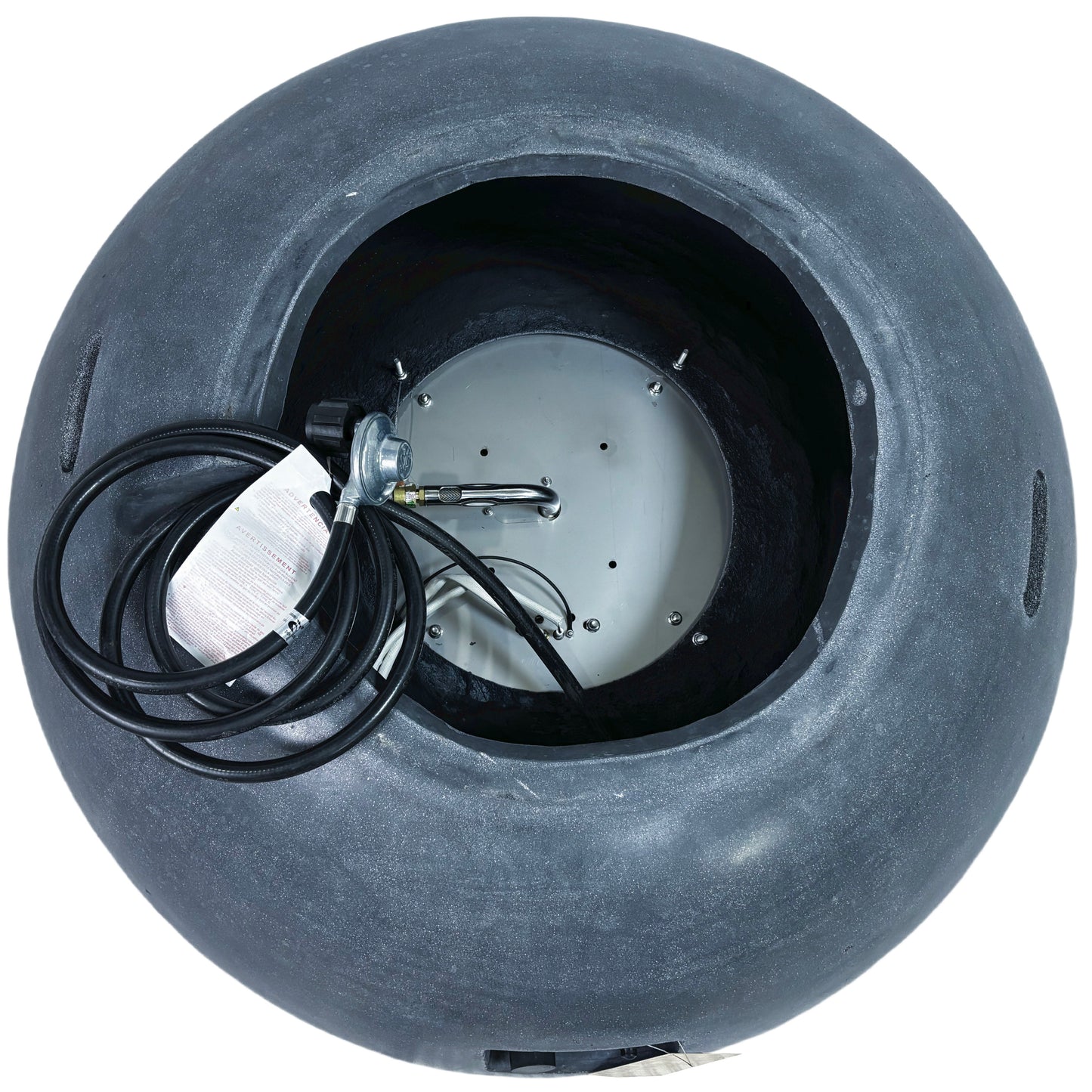 42 " Outdoor Concrete Propane Gas Fire Pit Bowl - Dark Gray