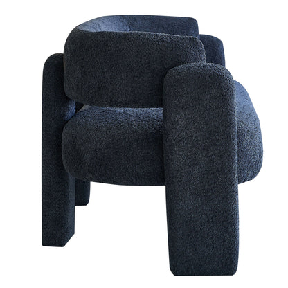 Boucle Upholstery Modern Sofa For Living Room - Dark Gray