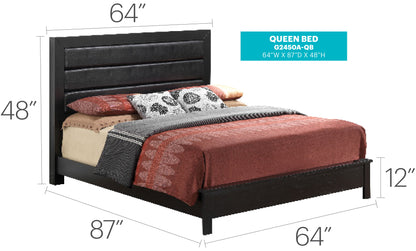 Queen Bed For Stylish Bedrooms Elegant - Black