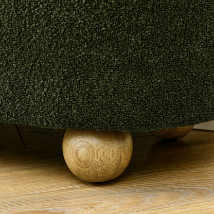 Modern Storage Ottoman Bench Upholstered Seating With Storage - Dark Green