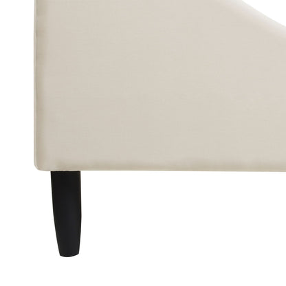 Aspen - King Vertical Tufted Headboard Platform Bed Set - French Beige