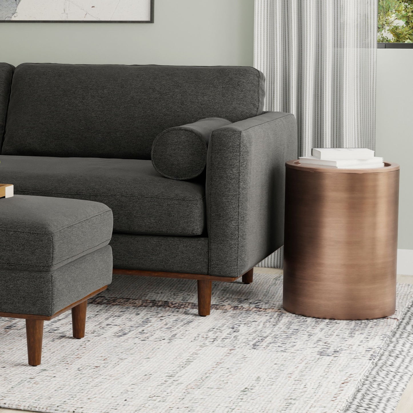 Corbin - Metal Side Table - Antique Copper