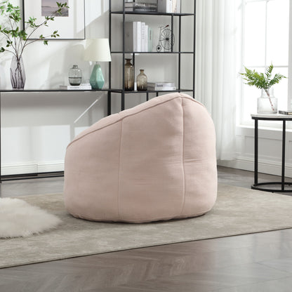 Bedding Bean Bag Sofa Chair High Pressure Foam Bean Bag Chair Adult Material With Padded Foam Padding Compressed Bean Bag With Footrest - Pink
