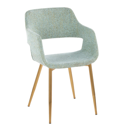 Margarite - Contemporary Dining / Chair (Set of 2) - Gold / Light Green