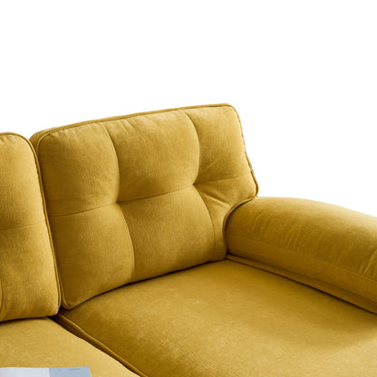 Modern L Shaped Sectional Sofa For Living Room Or Bedroom - Yellow