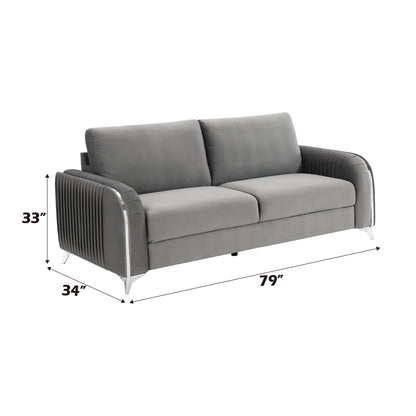 Wenona - Series 4 Pieces Living Room Set With A Coffee Table - Black / Gray