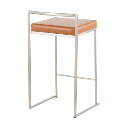 Fuji - Contemporary Stackable Counter Stool (Set of 2) - Camel