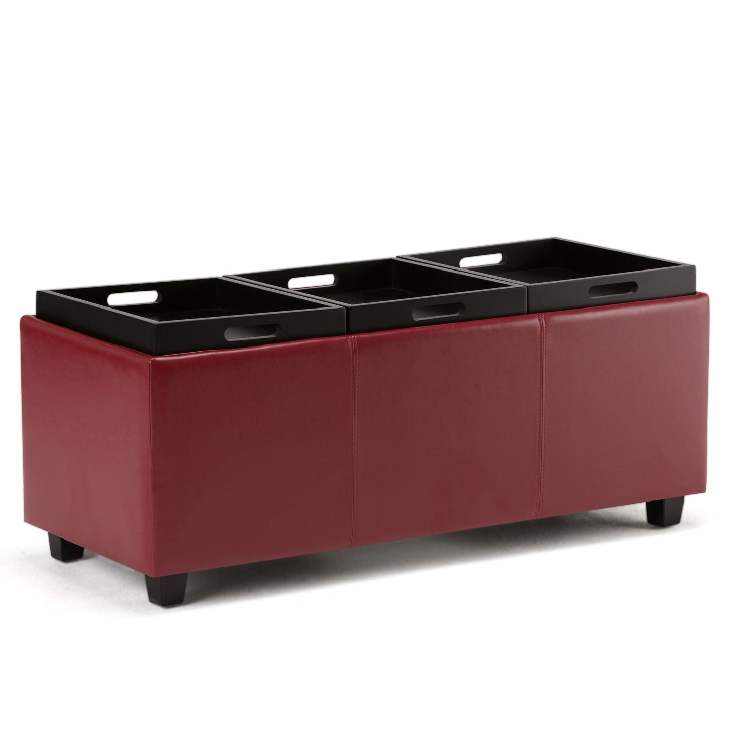 Avalon - Storage Ottoman - Red