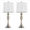 Ashland - Contemporary Table Lamp (Set of 2) - White / Nickel