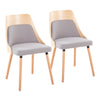 Anabelle - Mid-Century Modern Chair (Set of 2) - Natural / Gray