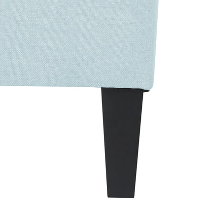Classic Ottoman With Cushioned Top - Blue
