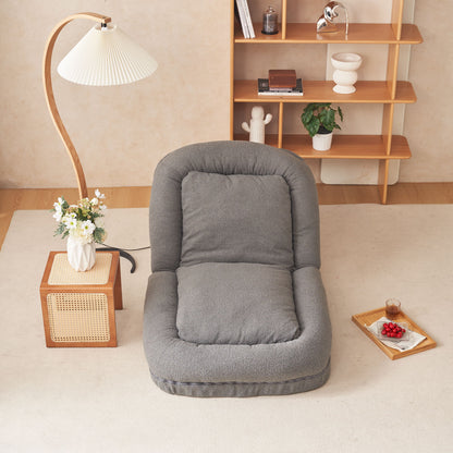 Triple Fold Down Metal Gray Sofa - Gray