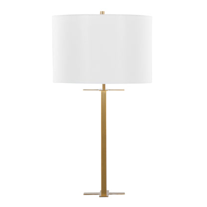Cosmo - Glam Table Lamp - Antique Brass / White