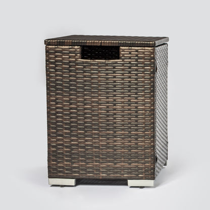 Rattan Propane Tank Cover Gas Bottle Cover Outdoor Wicker Gas Cylinder Cover - Brown
