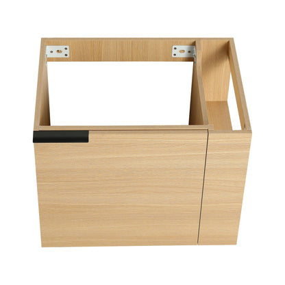 Modern 24" Bathroom Vanity Sink Combo With Spacious Storage And Construction - Oak