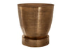 Drum Accent Side Table, Contemporary And Modern - Copper
