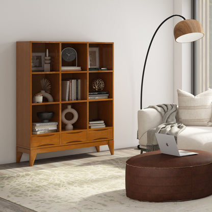 Harper - Cube Storage With Drawers - Teak Brown