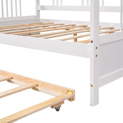 Full Size DayBed With Twin Size Trundle - White