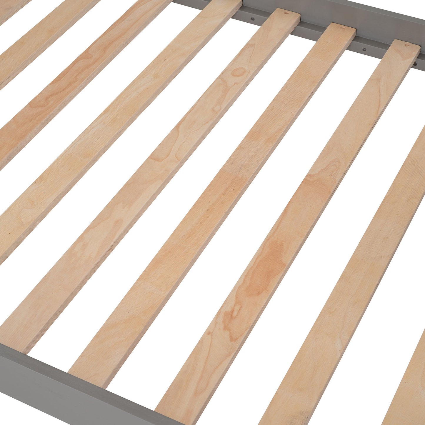 Stairway Twin Over Twin Bunk Bed With Storage And Guard Rail For Bedroom - Gray