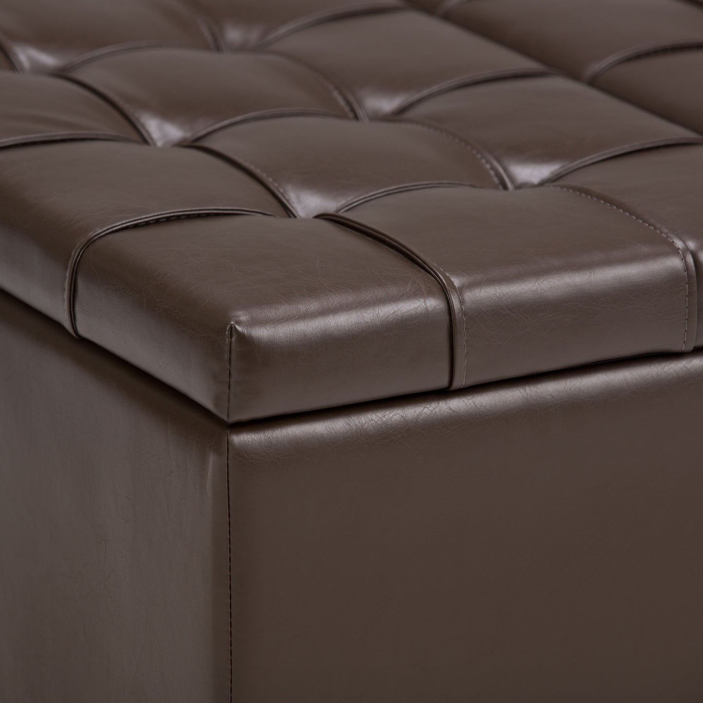 Harrison - Coffee Table Storage Ottoman - Chocolate Brown