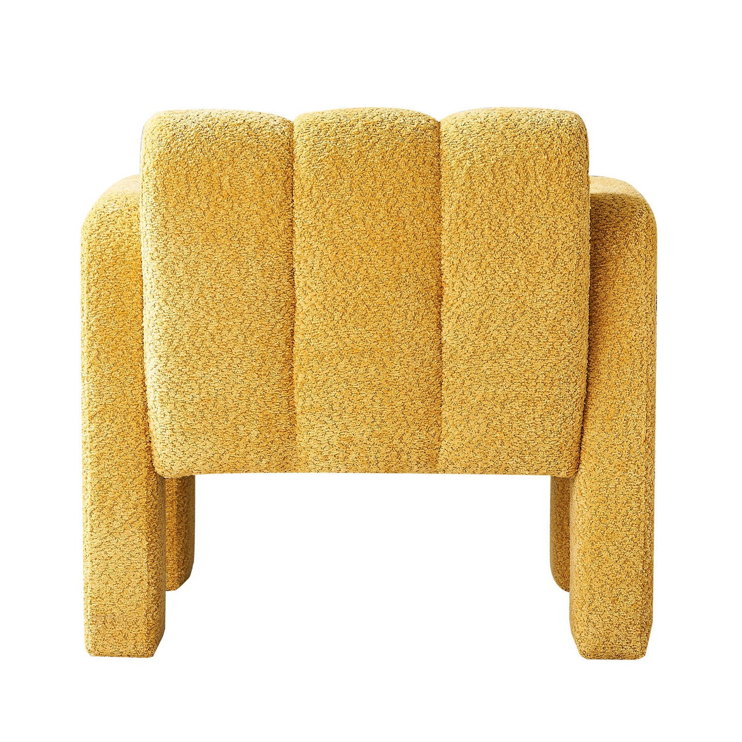 31.10" Wide Boucle Upholstered Accent Chair - Yellow