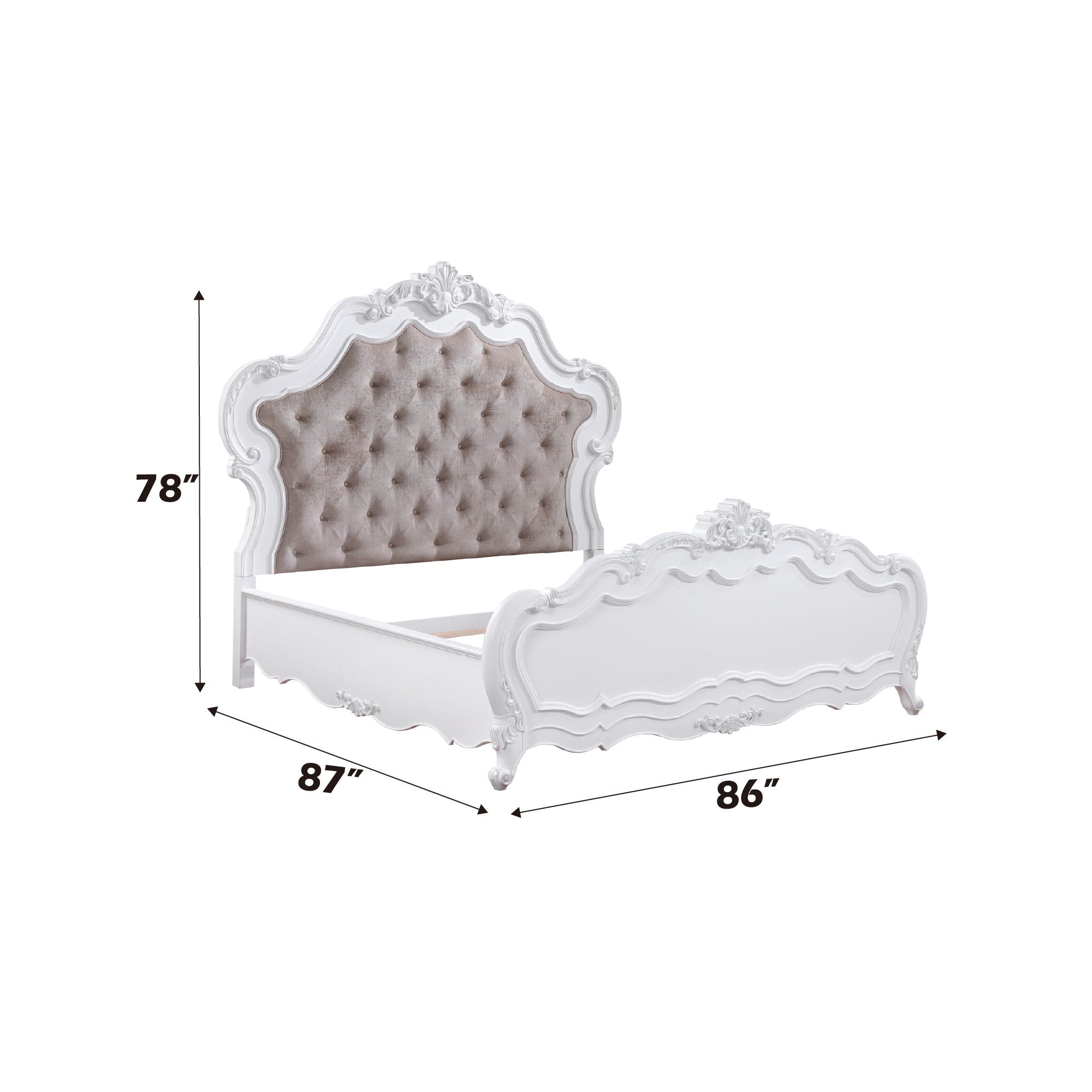 Latisha - Eastern King Bed - White