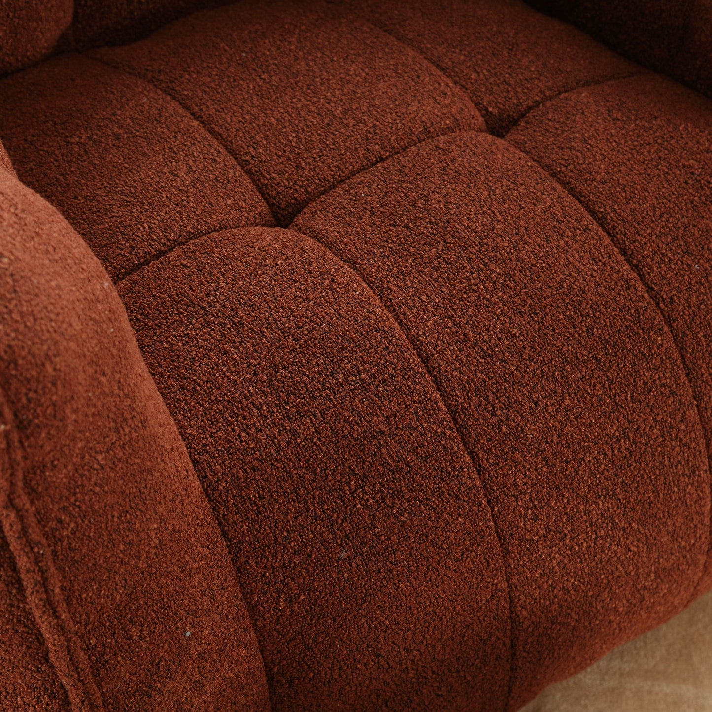 Soft Bean Bag Chair With High Resilient Foam (Chips) - Red / Brown