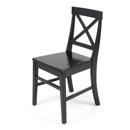 Plethora - Dining Chair With X Shaped Back (Set of 2) - Black