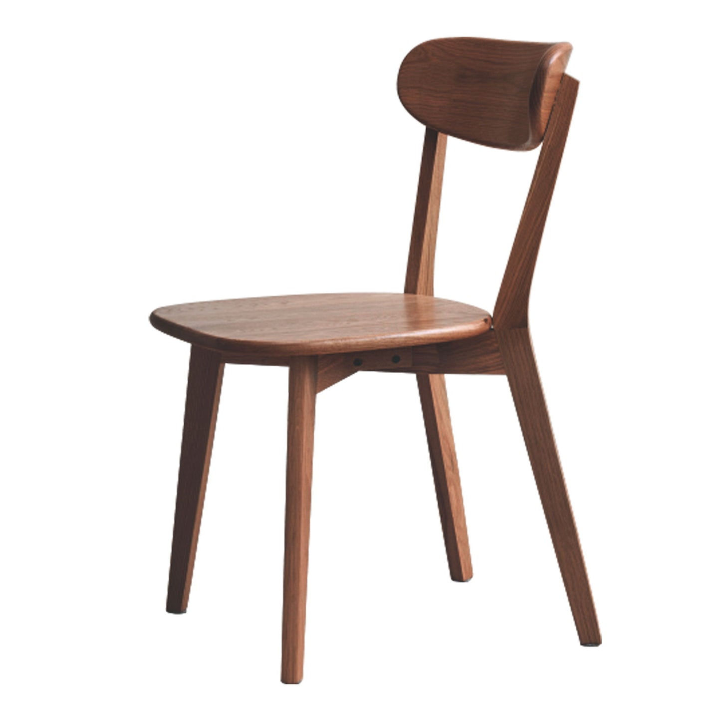Simple Dining Chair, Solid Chair Table For Living Room Chair - Dark Natural