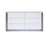 Moon - Smooth Dresser With LED - White