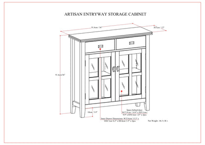 Artisan - Entryway Storage Cabinet - Russet Brown