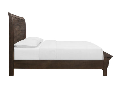 Verna - King Sleigh Bed - Brown