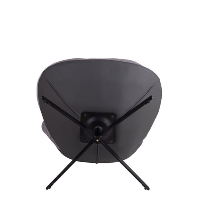 360ÔøΩÔøΩ Swivel Office Chair, Modern Chenille Chair With And Metal Base Frame, No Wheels, Accent Chair - Gray