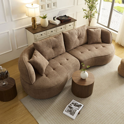 Modular Sofa, Durable Fabric, Solid Wood Frame, High Density Sponge Padding, Seating For 4 - Camel
