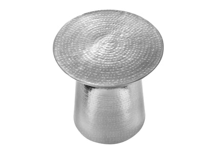 Drum Accent Side Table, Durable Construction, Contemporary & Modern - Chrome