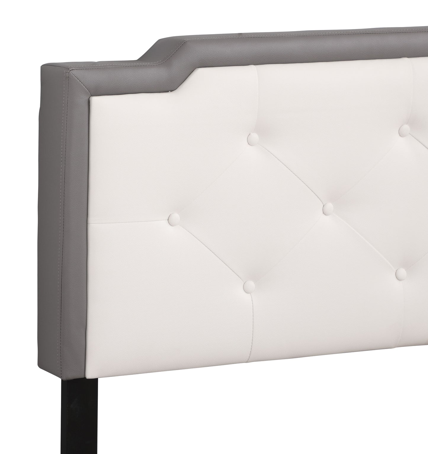 Deb - Twin Bed - Light Gray / White