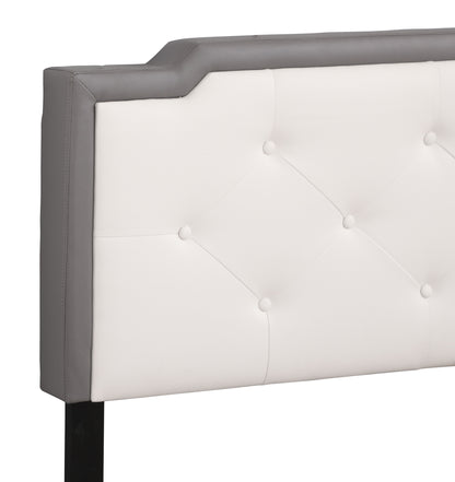 Deb - Twin Bed - Light Gray / White