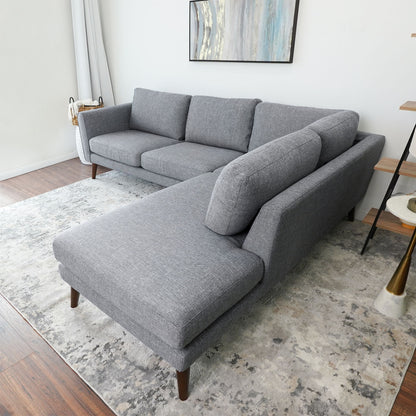 Benson - Sectional Sofa Right Facing Chaise - Gray