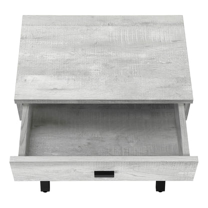 Accent Side Table, 1 Storage Drawer, Contemporary And Modern - Gray