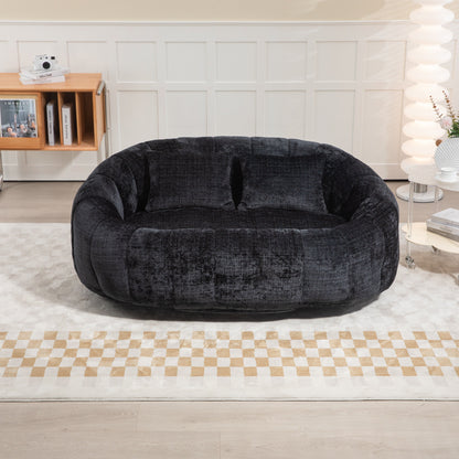 High Back Durable Comfort Bean Bag Sofa Couch For Adults And Kids - Black