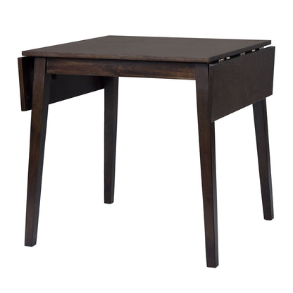 3 Piece Kitchen Dining Set With Drop Leaf Dining Table And 2 Dining Upholstered Chairs, Dining Room Set For Small Places - Espresso