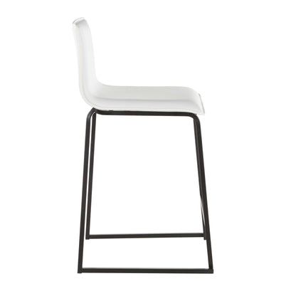 Mara - Contemporary Counter Stool (Set of 2) - Black / White