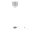 Droplet - Contemporary Floor Lamp - Polished Chrome / Clear
