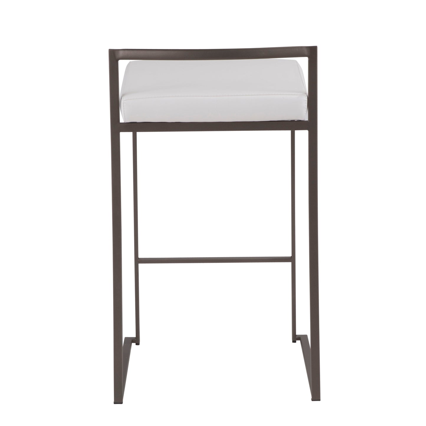 Fuji - Industrial Stackable Counter Stool (Set of 3) - White