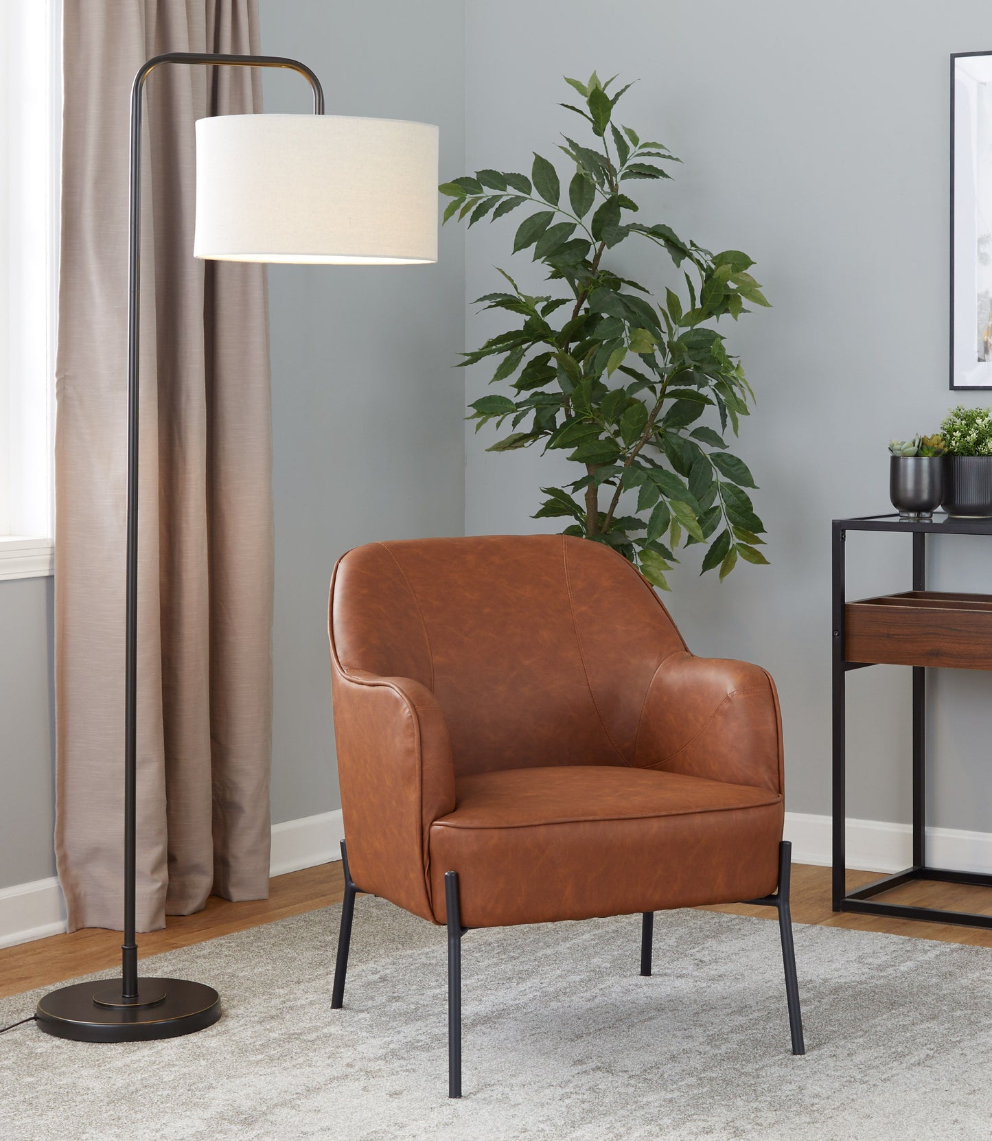 Daniella - Contemporary Chair - Black / Camel