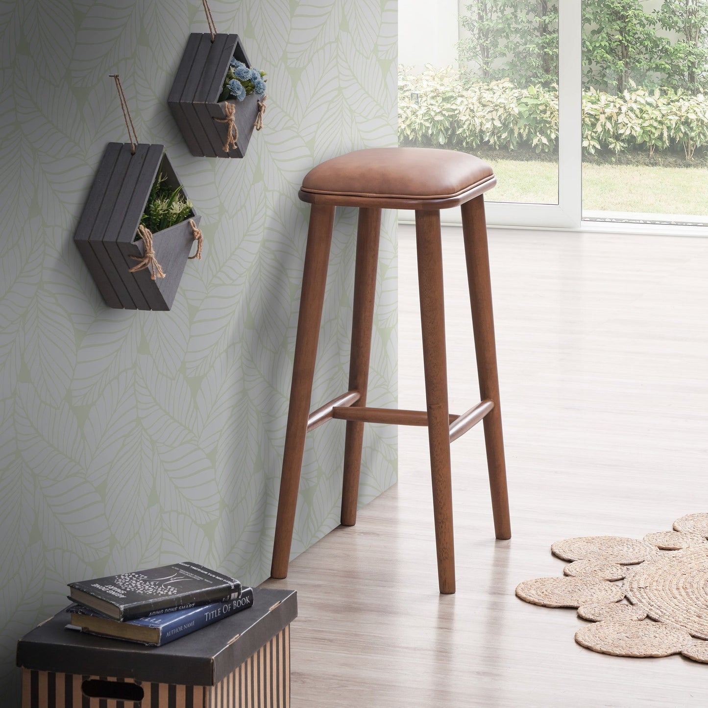 Jason - Bar Stool - Brown / Light Tan