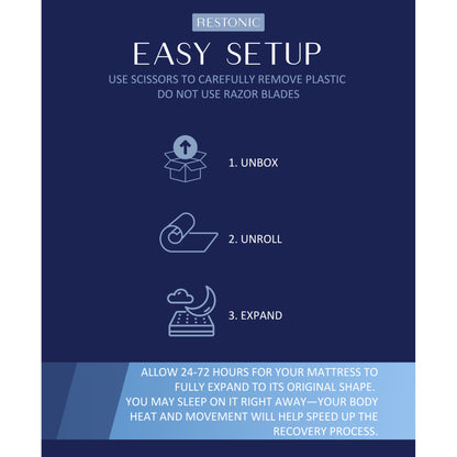Comfort Care - 10" Queen Size Euro Top Hybrid Mattress With Plush Comfort And Individual Pocketed Coils - Gray / Blue